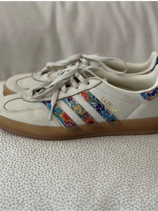 adidas Shoes - adidas x liberty Cream Gazelle Sneakers with Multicolor Floral Stripes